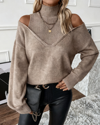 Aurenna - Jersey de moda con cuello alto