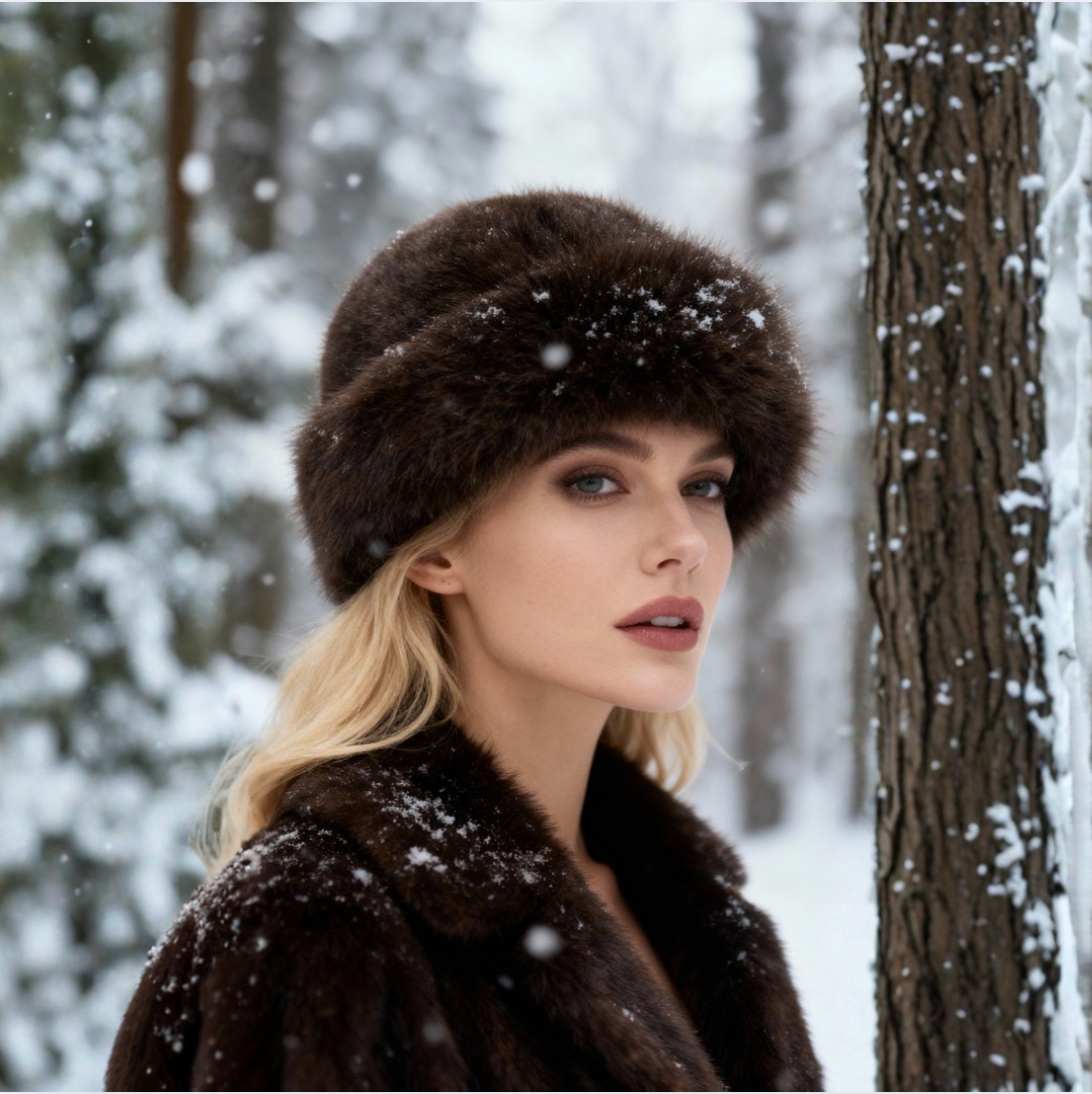 Kora - Sombrero elegante de piel sintética