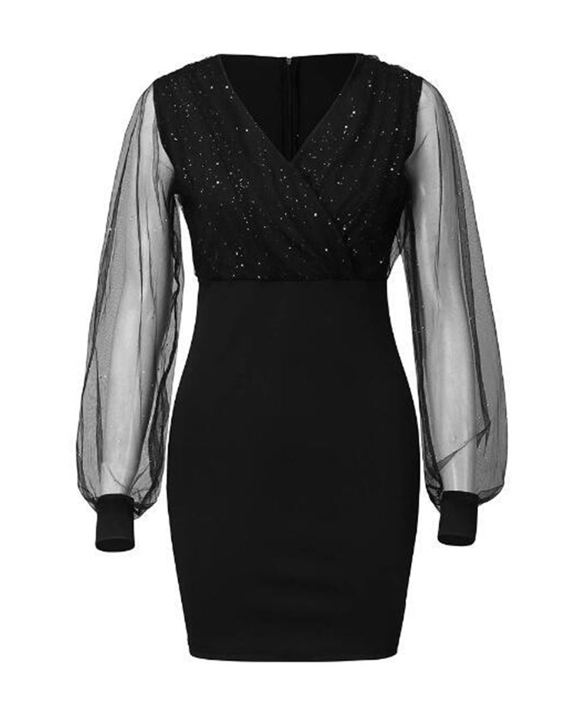 Enyella - Vestido elegante informal de rejilla